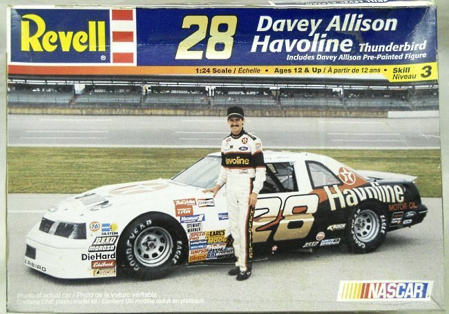 Revell 1/25 Davey Allison Havoline Thunderbird With Painted Allison Figure, 85-2990 plastic model kit